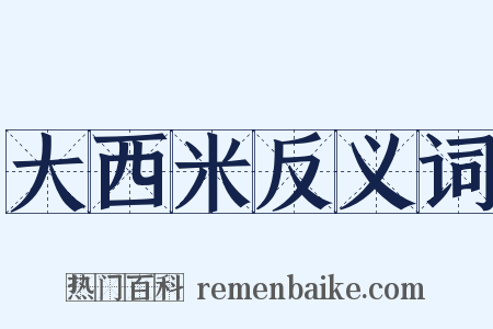大西米反义词是什么意思的图片